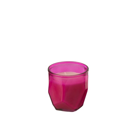 BOUGIE ORIGAMI VERRE FUCHSIA