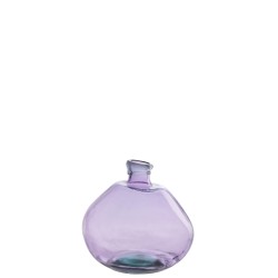 Vase dame jeanne en verre mauve 33x33x33 cm
