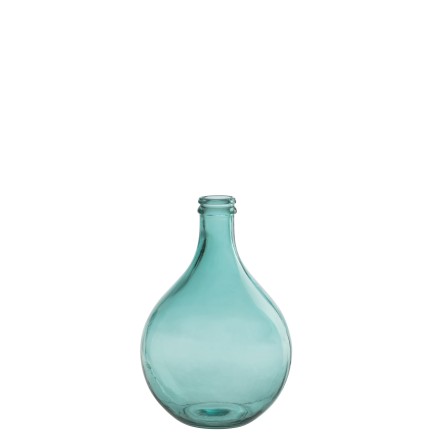 Jarrón de vidrio azul 27x27x43 cm