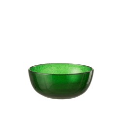 Bol en verre vert 15x15x6.5 cm