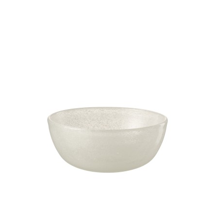 Bol en verre blanc 15x15x6.5 cm