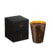 Vela perfumada de 95 horas en tarro de vidrio marrón de 15.5x15.5x18.5 cm