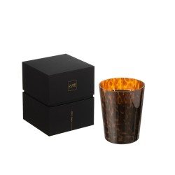 Vela perfumada de 68 horas en tarro de vidrio marrón de 12.5x12.5x15 cm