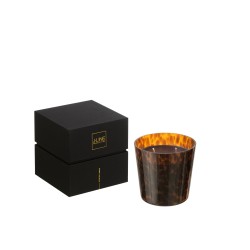 Vela perfumada de 50 horas en tarro de vidrio marrón de 12x12x11.5 cm