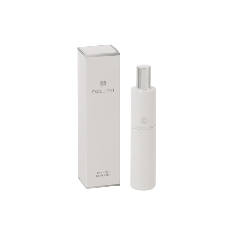 Perfume de interior en vidrio blanco de 3.5x3.5x16.5 cm