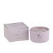 Bougie parfumée 50H dans pot en verre mauve 13.5x13.7x8.8 cm