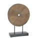 Rond sur socle en résine marron 49x14.5x51 cm Rond sur socle en résine marron 49x14.5x51 cm
