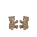 Presse-papiers 2 oursons en résine marron 10.5x10x15 cm Presse-papiers 2 oursons en résine marron 10.5x10x15 cm