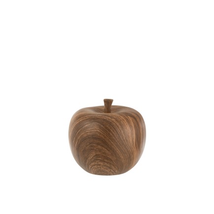 Mela decorativa in resina naturale 17x17x15.5 cm