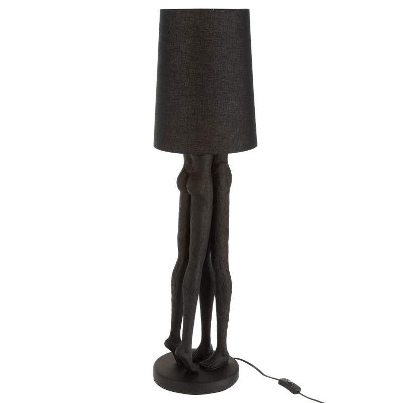 Lampe en résine noir 21x21x89.5 cm Lampe en résine noir 21x21x89.5 cm