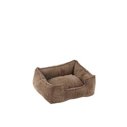 PANIER POUR CHAT / CHIEN VELOURS COTELE MARRON SMALL