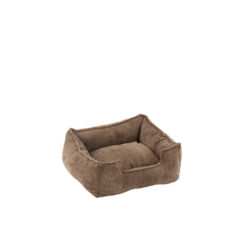 PANIER POUR CHAT / CHIEN VELOURS COTELE MARRON SMALL