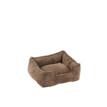 PANIER POUR CHAT / CHIEN VELOURS COTELE MARRON SMALL