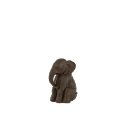 Éléphants en résine marron 17.5x16.5x23 cm