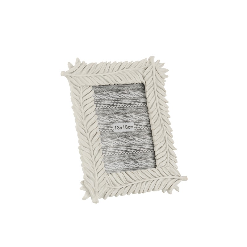 CADRE PHOTO PLUME RESINE BLANC LARGE