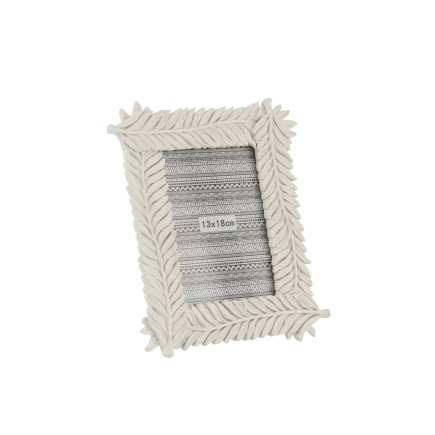 CADRE PHOTO PLUME RESINE BLANC LARGE