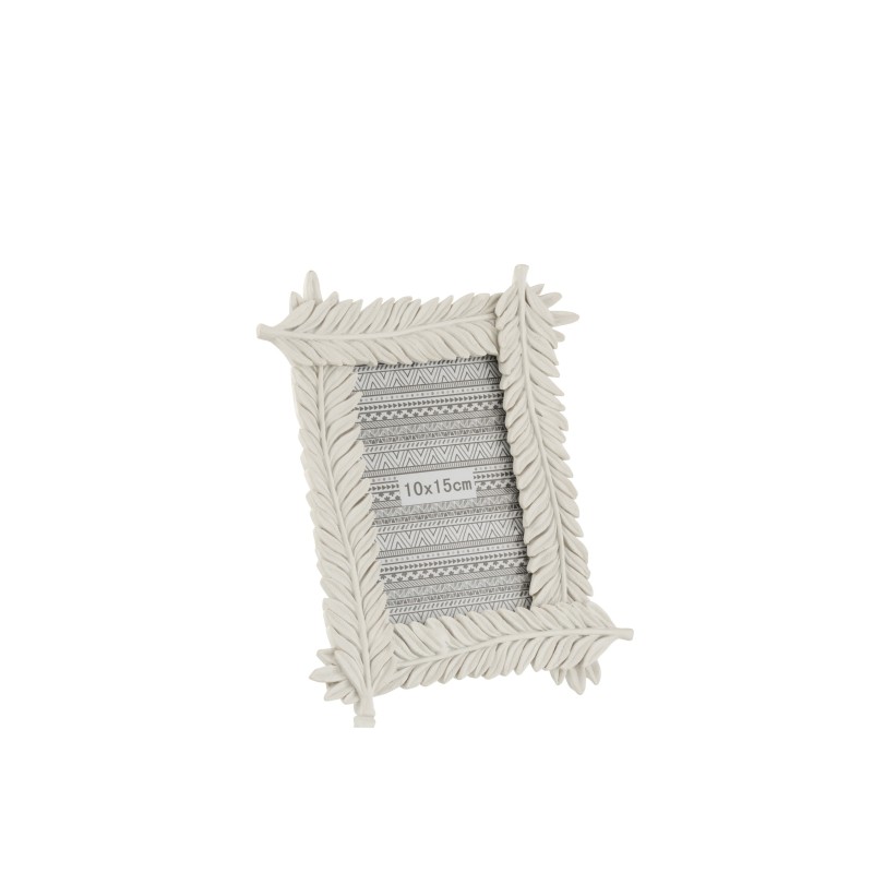 CADRE PHOTO PLUME RESINE BLANC SMALL