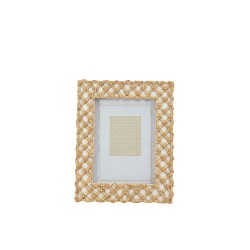 CADRE PHOTO IBIZA RESINE BLANC/NATUREL SMALL