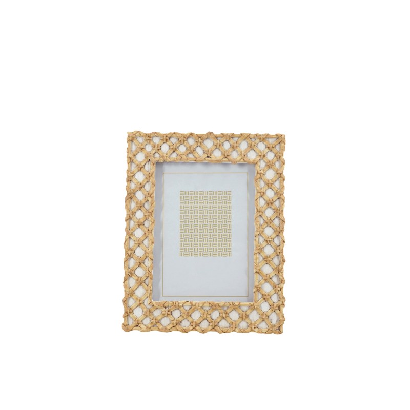 CADRE PHOTO IBIZA RESINE BLANC/NATUREL SMALL