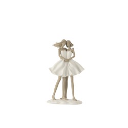Amigas de resina blanco 13x6.5x24.5 cm