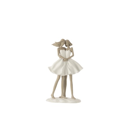 Amigas de resina blanco 13x6.5x24.5 cm