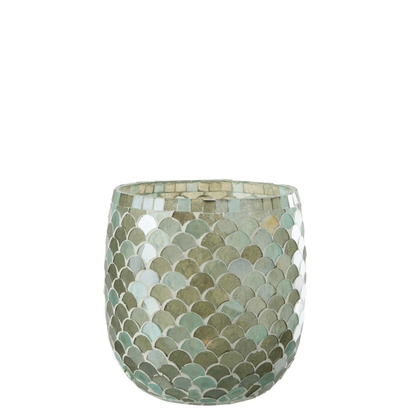 Portavelas de vidrio Azur 15.5x15.5x16 cm