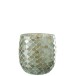 Photophore en verre Azur 15.5x15.5x16 cm