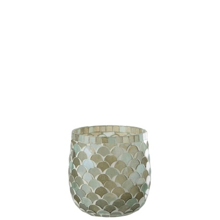 Portavelas de vidrio Azur 12x12x12.5 cm