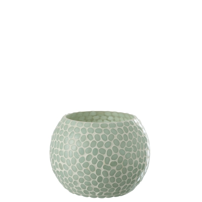 Photophore boule en verre Azur 13x13x10 cm Photophore boule en verre Azur 13x13x10 cm