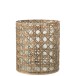 Portavelas de vidrio natural 19.5x19.5x22 cm