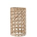 Portavelas de vidrio natural 14.5x14.5x25 cm