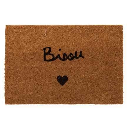 Paillasson Bisou Coco Naturel/Noir