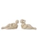 Set de 2 baigneuses en céramique beige 44x8.5x12 cm Set de 2 baigneuses en céramique beige 44x8.5x12 cm