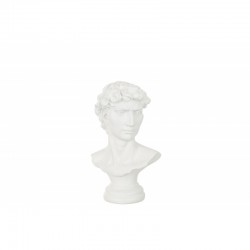 Busto de David en resina blanco de 24x17.5x36 cm