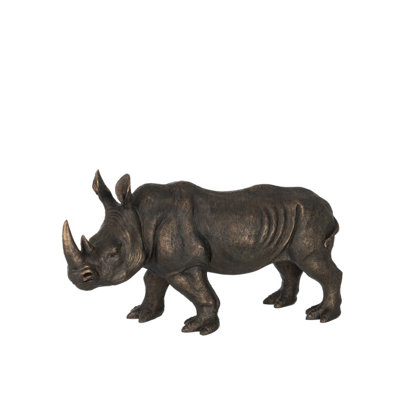 Rhinocéros en résine Bronze 58.5x25x33 cm Rhinocéros en résine Bronze 58.5x25x33 cm