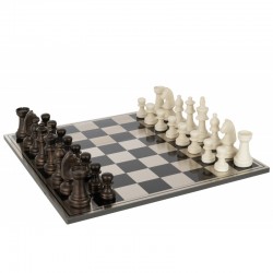 Juego de ajedrez de resina marrón 60x60x1.5 cm