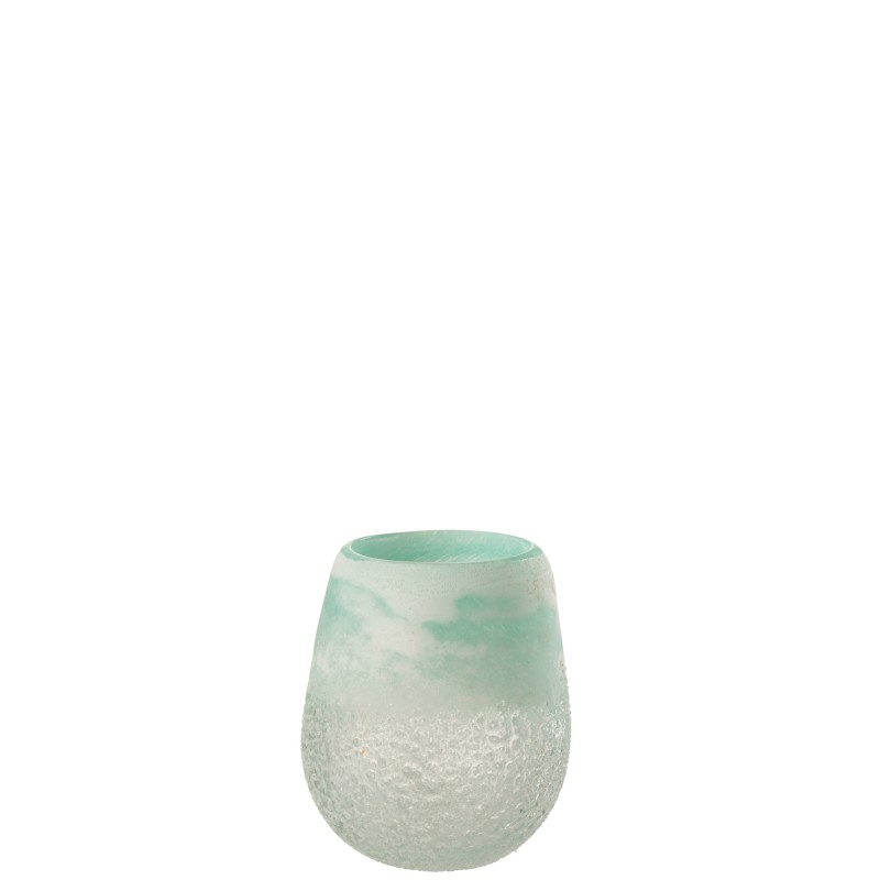 Portavelas de vidrio Azur 12.5x12.5x15 cm