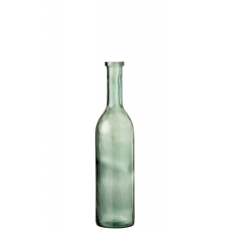Vaso garrafa em vidro verde 18x18x75,5 cm Vaso garrafa em vidro verde 18x18x75,5 cm
