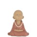 Monje zen de resina Burdeos 20x15x23 cm