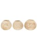 Set de 3 Photophore noix de coco en bois naturel 14.5x14.5x11.5 cm Set de 3 Photophore noix de coco en bois naturel 14.5x14.5x11.5 cm