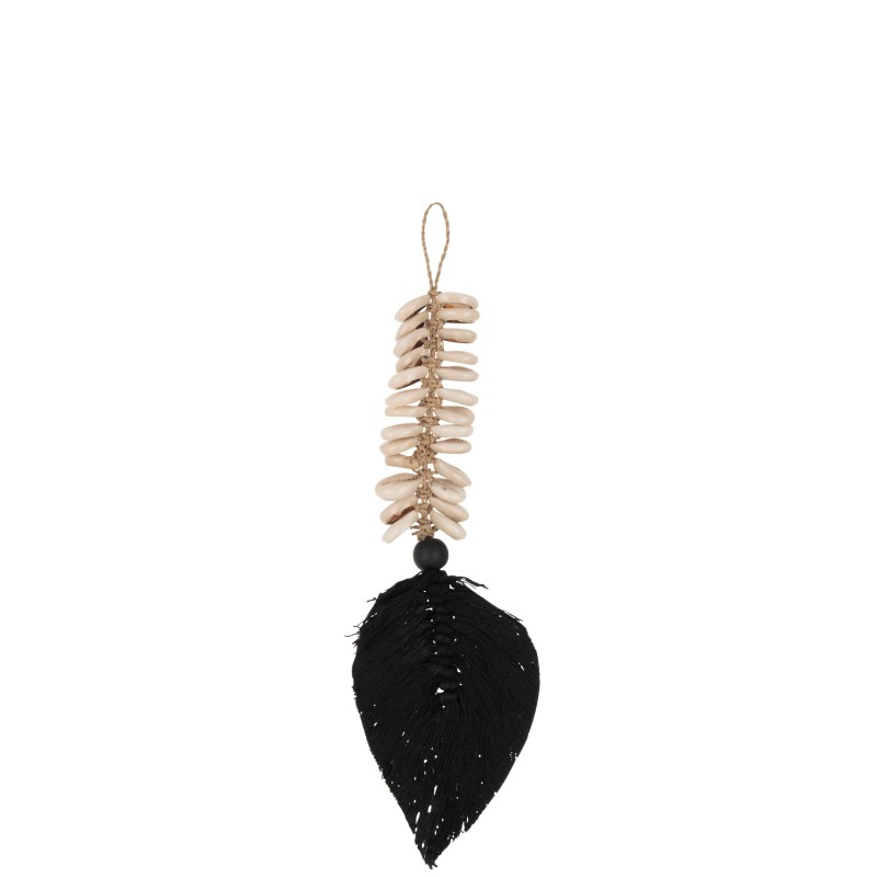 Suspensão em tecido preto 23,5 x 7 x 2,5 cm