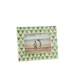 Cadre photo 12x17cm en bois vert 25x11x20 cm