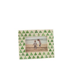 Cadre photo 10x15cm en bois vert 22.5x7.5x19.5 cm