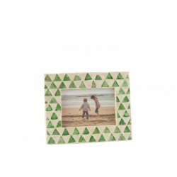 Marco de foto de 10x15 cm en madera verde 22.5x7.5x19.5 cm