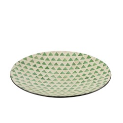 Plateau rond en céramique vert 45x45x6 cm