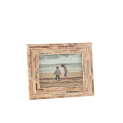 Cadre photo 12x17cm en bois beige 20x10x25 cm