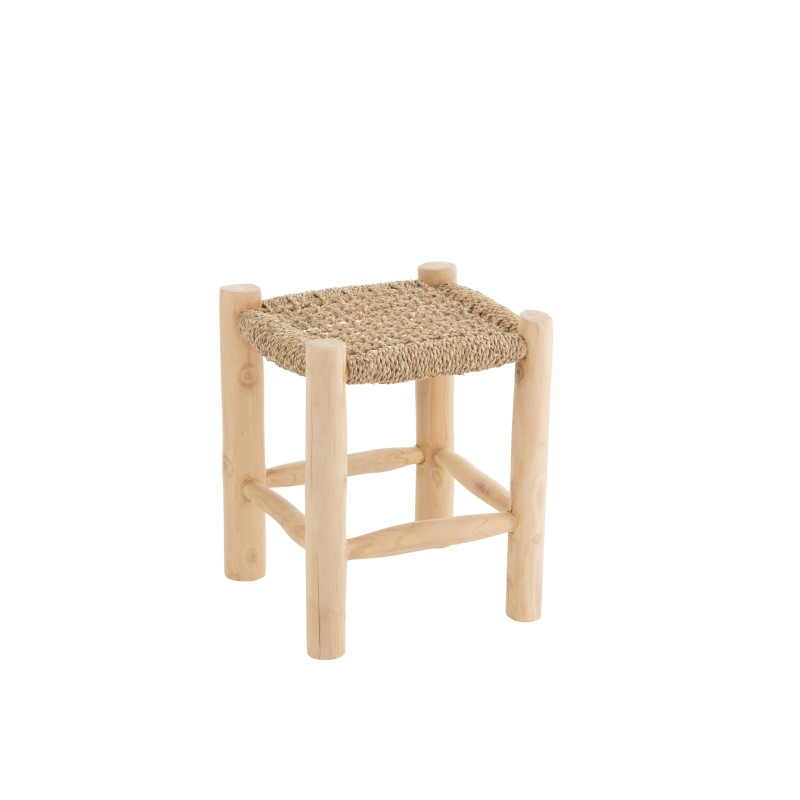 Tabouret en bois naturel 38x38x45 cm