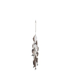 Suspension poissons en bois marron 16x16x77 cm