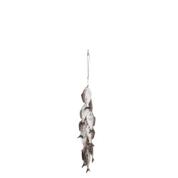 Suspension poissons en bois marron 16x16x77 cm