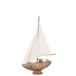 Voilier en bois naturel 29x3x43 cm